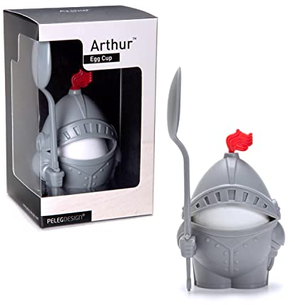 Ritter Arthur Eierbecher für Gekochtes Ei mit Löffelhalter