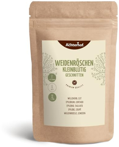 Weidenröschen kleinblütig 1000g | Weidenröschen Tee getrocknet und geschnitten | angenehm mildes und leicht blumiges Aroma | hochwertiges Kräuterprodukt erster Güte | vom Achterhof