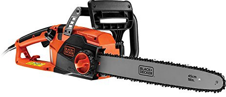 BLACK+DECKER Corded Chainsaw 2200 W 45 cm with Anti Vibration System and Chain Brake System
