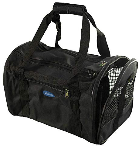 Arquivet Stor resväska för husdjur, 50 x 30 x 26 cm, vikbar hund- och kattbärare, med övre och sidoöppning, perfekt för ditt husdjurs transport