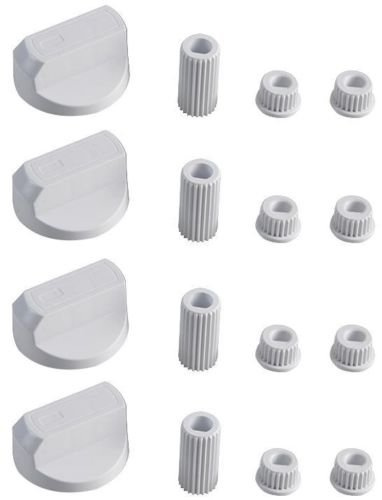 KGASUPPLIES Cannon universell vit kontrollknappar för ugnar, spis och kokplattor (paket med 4)