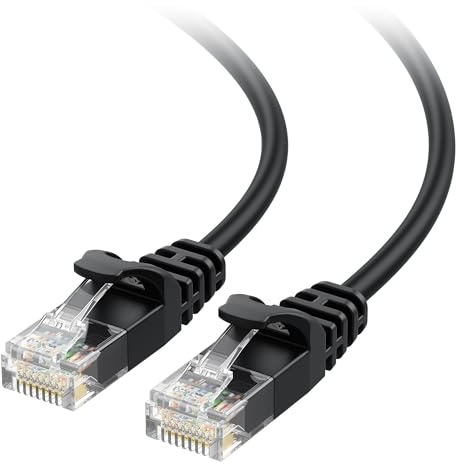 Cable Matters 10Gbps Snagless Cat 6 Ethernet Cable - 25ft, Slim Profile Cat 6 Cable, Cat6 Cord, Thin Ethernet Cord, Black