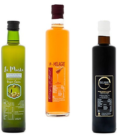 Essig und Öl Set aus Spanien - beste Qualität - reines Naturprodukt - 3 x 500 ml - 1,5 L
