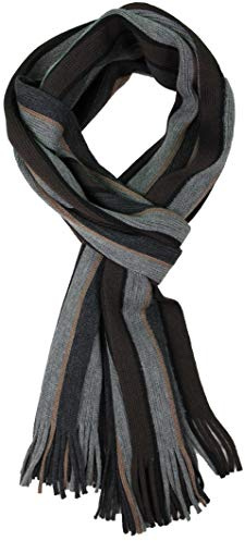 Rotfuchs Wollschal Strickschal Winterschal Herrenschal 180 x 27 cm in braun grau aus Wolle made in Germany R-711