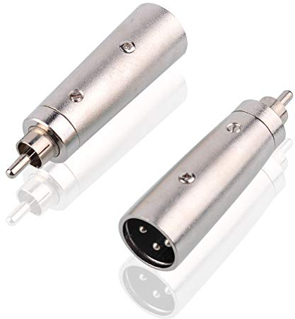 S SIENOC Placcatura al Nichel Cavo(M) per XLR (M) Adattatore, Cavo Maschio per XLR Maschio Connettore in metallo Argento ((M) - XLR (M), 2 Pezzo)