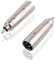 S SIENOC Chapado en Níquel RCA (M) a XLR (M) Adaptador, RCA Masculino a XLR Masculino Conector de metal Plata (RCA (M) - XLR (M), 2 Pieza)