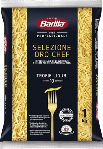 Barilla Pasta Selezione Oro Chef Trofie Liguri, 1 kg | Der zuverlässige Partner für den hektischen Küchenalltag, immer al Dente