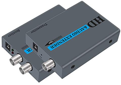 HDSUNWSTD 1 paio di estensori su HDMI coassiali HD, cavo coassiale per telecamere di sicurezza coassiali, con segnale loop out coassiale HDMI, fino a 500 m