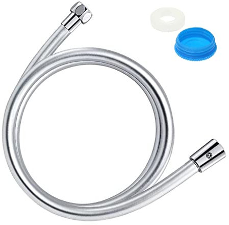 1.5m PVC Shower Hose, Replacement Shower Pipe Hose, High-Pressure Flexible Tube, Suitable for All Shower Heads