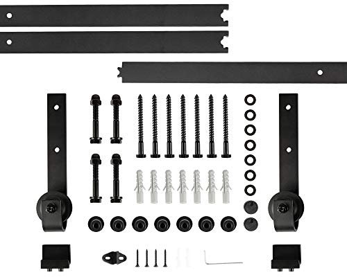 Schiebetürbeschlag Set Schiebetürsystem Führungsschiene für Schiebetür (244cm/dreistufig/eintürig)
