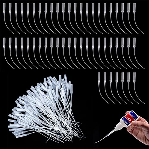 Kleber Micro Tips,150PCS Sekundenkleber Spritze,Klebstoff Applikatorspitzen,Kleber Extender Applikator Kunststoffkleber,Kunststoffkleber Flaschenspitzen Leim Extender,Pipetten Plastik