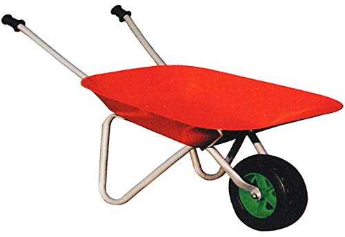 alles-meine.de GmbH große Metall Schubkarre - für Kinder/Kinderschubkarre - Gartenschubkarre - sehr stabil ! - Sandspielzeug - Gartenwerkzeug - Gärtner - Mädchen & Jungen - Met..