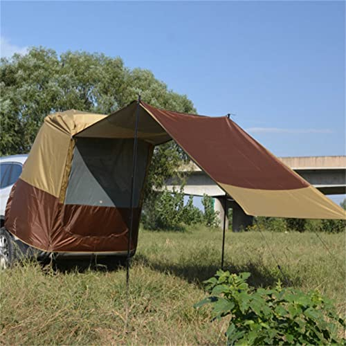 TMXKOOK Car Tent Camping Tailgate Awning Canopy - SUV Rear Tent Canopy Fishing Shelter - Van Awning Tent with Mosquito Netting Protection