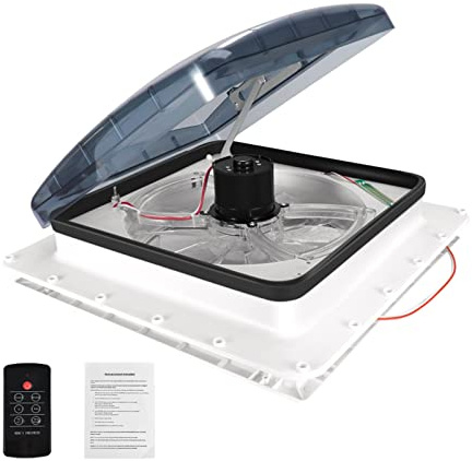 Aspiratore, Tetto For Camper Con Ventola Di Ventilazione Telecomandata Sollevatore Elettrico Camper 12V Con Ingresso E Uscita A 3 Velocità Ventola Di Scarico A Due Vie