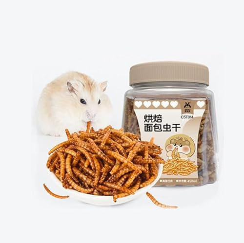 JONSANTYGFRY Food for Hamsters, Hedgehogs, Lizards, Frogs, Birds, Hedgehogs, Snacks, Nutritious, high Protein, Cooked breadworms, Small Animal Food