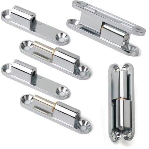 CXML&DASHE 4 x Türscharnier, Einschraubscharnier, abnehmbar, Zinklegierung, geräuschloses Scharnier, 180 Grad drehbar, für alle Arten von Türinstallationen geeignet, 80MM