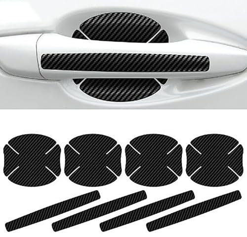REIJAX 8 Stück Autotür Griffe Aufkleber, für VW Golf Passat Polo Touran Beetle Caddy EOS Lupo Scirocco Sharan Auto Türgriff Kratzschutz Schutzfolie Pad, Auto Türgriff Lackschutzfolie-Set