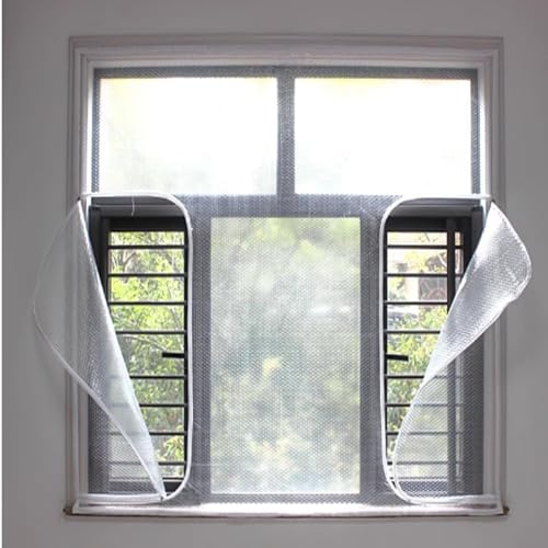 Fensterisolierung,Isolierung Fensterfolie, Anpassbares Fenster-Isolierungsset for den Winter, wärmeisolierte Vorhangfolie for Innenfenster, Privatsphäre, Thermo-Abdeckungsfenster (130 x 150 cm) ( Size