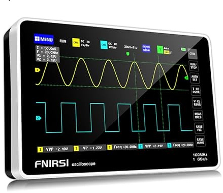 Fnirsi mini Oscilloscope Fnirsi-1013D Digital Tablet Oscilloscope Dual Channel 100M Bandwidth 1GS Sampling Rate Mini Tablet Digital Oscilloscope(-1013D)