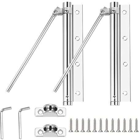Wilsonzin Cierrapuertas, Muelle Puerta, Cierre Puerta Automatico,Cierrapuertas de Acero Inoxidable con Tornillos, Para Puertas de Interior y Exterior para el Hogar, la Oficina 2pcs