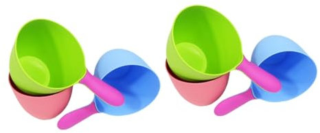 Toyvian Haarwaschbecher 6Er Set Mit Griffen – Kinder Duschhilfe Badewannenschöpfer Für Shampoo Anwendung Und Garten Leichtes Und Umweltfreundliches Pp Material Für Sicheres Haare Waschen