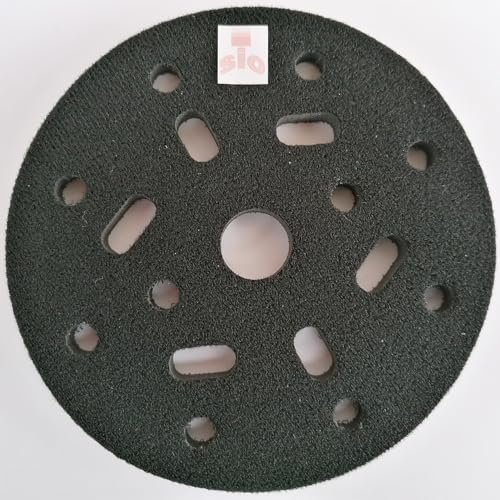 SIO 2x Almohadilla Lijadora 150mm – Interface de Espuma Amortiguación para Lijadora Orbital – Adaptador Flexible Hook & Loop, Mejora Acabado y Absorbe Vibraciones, Uso Profesional