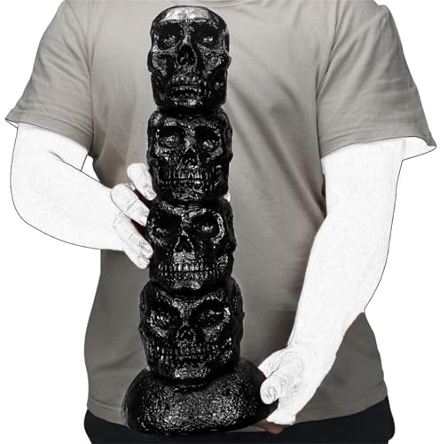 Yasexx Monster Anal Stump Fantasy Butt Stump Anal Bead GroßE Falsche Dildo Xxl SchäDel Anal Expansion Prostata Vaginal Massager Mit Saugnapf Masturbation MäNnliches Weibliches Erotisches Spielzeug(h)