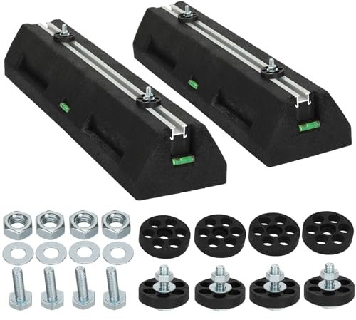 Anrain Mini almohadilla dividida para 9000-60000 BTU, kit de base de montaje en suelo para sistemas de aire acondicionado dividido, almohadilla base de montaje en suelo mini split con 4 almohadillas