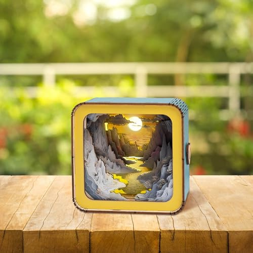 Bed Lamp Plug in WOODBESTS 3D Puzzle NightLight 3D Wooden Puzzles For Adults DIY Crafts For Adults Halloween/Christmas Decorations/Gifts For Family And Friend Night Light Baby (A, 22X13.5X2cm)