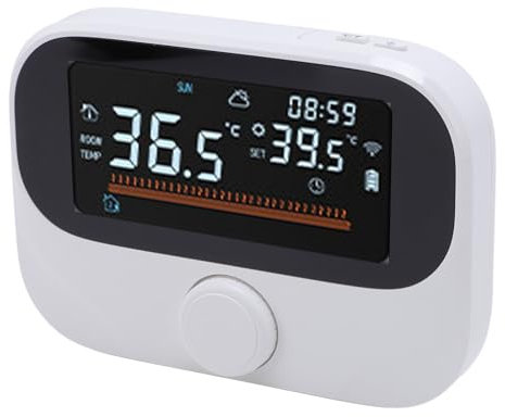 Termostato de Caldera WiFi Inteligente, una Perilla de una a una, Período de Tiempo Programable, Termostato de Caldera Inalámbrica RF, para Uso en Casa