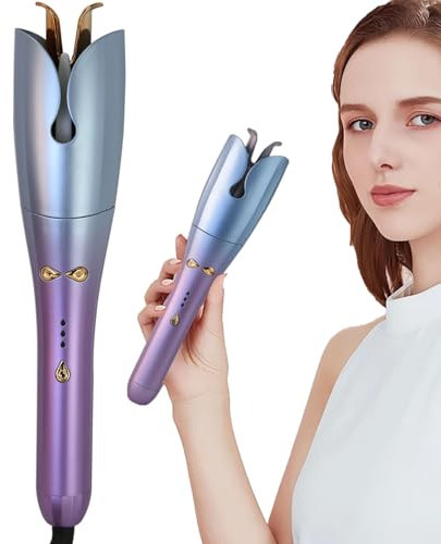 Automatic Hair Curler, 25mm Curling Iron with 3 Temperature, 10mins Auto Shut-Off, Rotating Barrel Spin Iron for Hair Styling, for Long Lasting Waves, Suitable for Home/Travel etc