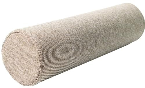 MSNCS Almohada Cervical Cilíndrica,40/50/60/70/90 cm Cojín Cilíndrico, Lumbar/Cuello/Espalda Almohada Apoyo en Rollo, para Dormir/Hogar/Oficina/Viajes/Yoga/Coche(Camello,20cmx50cm)