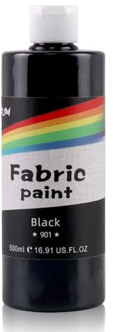 Colorful Permanent Fabric Paint for Furniture, 16.65 oz (500 ml) Fabric Paint for Clothes, Soft Rich Pigment Non-Toxic Textile Paint for Fabric DIY Crafts T-shirts Shoes Jeans DIY for Kid Adult