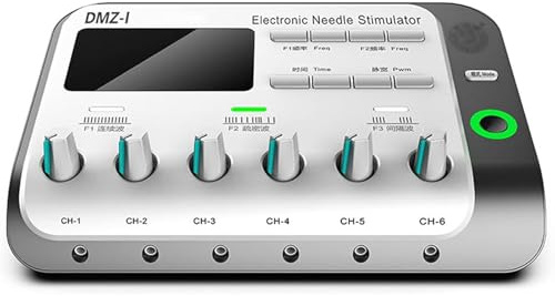 Wsexyy Aguja del Estimulador Muscular Eléctrico, Estimulador Muscular EMS, Máquina De Decenas Multifuncionales De 6 Canales De Salida, para Fisioterapia De Acupuntura, Equipo Masajeador