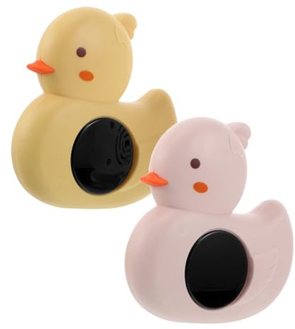 MILISTEN 2 Stück Badethermometer Ente Leichtes Schwimmendes Wasser Temperaturmessgerät für Neugeborene und Junge Mädchen Sicher für Badewanne Dusche und Schwimmbad Kompakt und Einfach zu