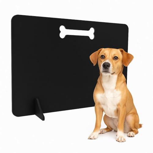 No-Drilling Dog Gate – Indoor Multi-Purpose Pet Barrier for Patio, Stairs & Doorways, Easy Freestanding Safety Gate for Dogs (BLACK STAIN, 40cm (H) x 60cm (W))