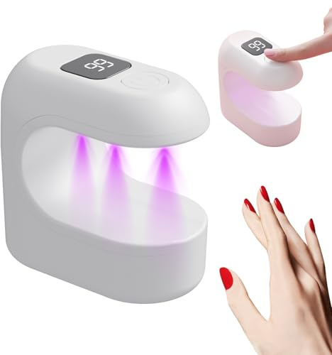 Lampada per unghie – Piccolo essiccatore LED ad asciugatura rapida | Asciugatrice per unghie con luce UV alimentata tramite USB – per donne e ragazze, principianti, casa, salone, viaggi, pratica