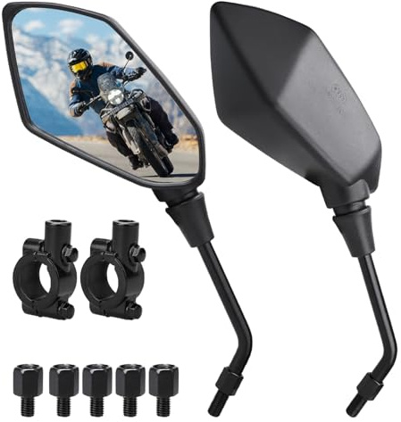 2 Pack Motorcycle Mirrors Set, Universal Mobility Scooter Mirror