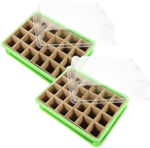iplusmile 2sets Vassoio per Germinazione Semi Propagatore per Piante da Vivaio Accessorio per Giardinaggio Materiale Sicuro e Durevole per Coltivazione e Avvio di Piante