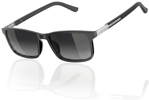 Amorays Sonnenlesebrille Lesebrille Herren UV400 Schutz TR90 Rahmen Edelstahlbügel Gummibügel brille with Federscharnier TYLH8092
