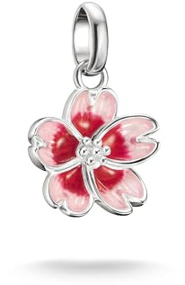 THOMAS SABO Charm-Anhänger Kirschblüte Connect Sterling Silber, Kaltemail