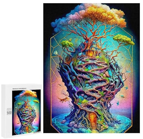 500 PCS Rätsel Für Teenager Fantasy Tree House Rätsel Für Teenager: Entspannungsspiele, Lustige Und Humorvolle Geschenke Zur Stressreduzierung 500 PCS