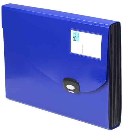 Rapesco 0677 Carpeta Archivadora Tipo Acordeón con 13 Compartimentos, A4+, Azul