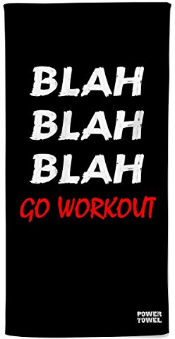 Power Towel Sporthandtuch 100 x 50 cm, NO Pain NO GAIN NEON 1, Gym Edition, Fitness Handtuch mit Motivationsspruch