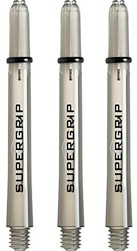 Harrows Supergrip-Schäfte– mit gefrästen Ringen, 5 Sets (15 Stück), smokey, m