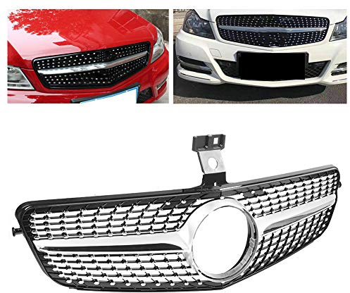 Yctze Kühlergrill, ABS Frontschürze Kühlergrill Mesh Styling Ersatz für W204 C-Klasse 2008-2014