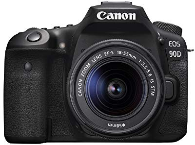 Canon 90D Digital SLR Camera with 18-55 is STM Lens (Renewed)