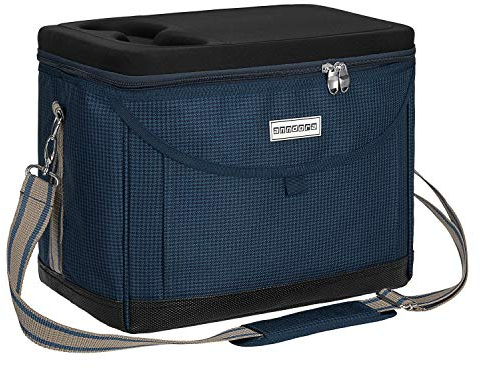anndora Kühltasche Picknicktasche 22 Liter Blau Hahnentritt