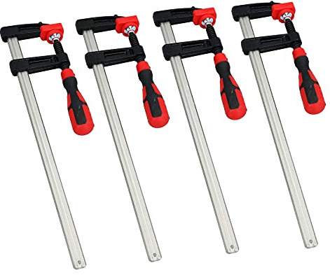 300mm x 50mm Sliding F Clamp Bar Profile Holder Fastener Fastening Fast Grip 4pk