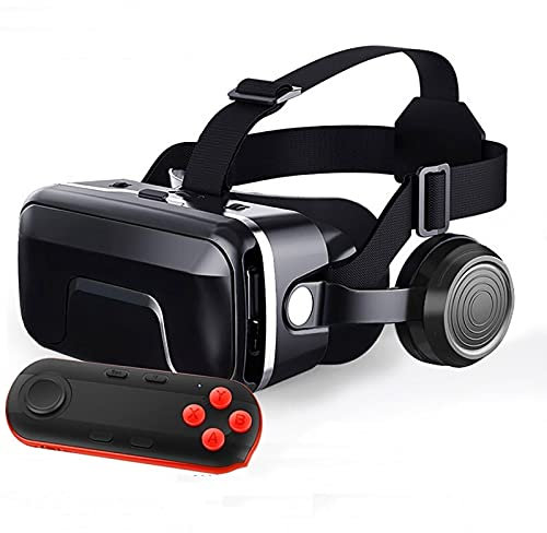 Auriculares VR Gafas 3D Realidad Virtual Con Sonido Estéreo y Mando a Distancia - Compatible Con Todos Los Teléfonos Inteligentes (Color: 12051)